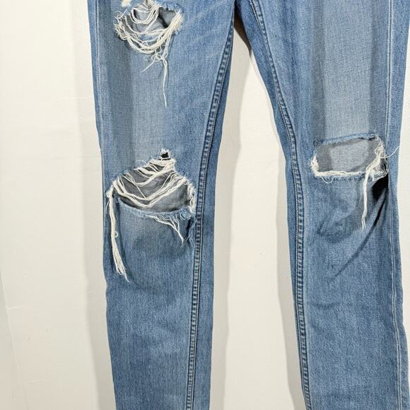 Reformation Julia High Rise Cigarette Ankle Distressed Denim Jeans Antigua 25 - Picture 3 of 16